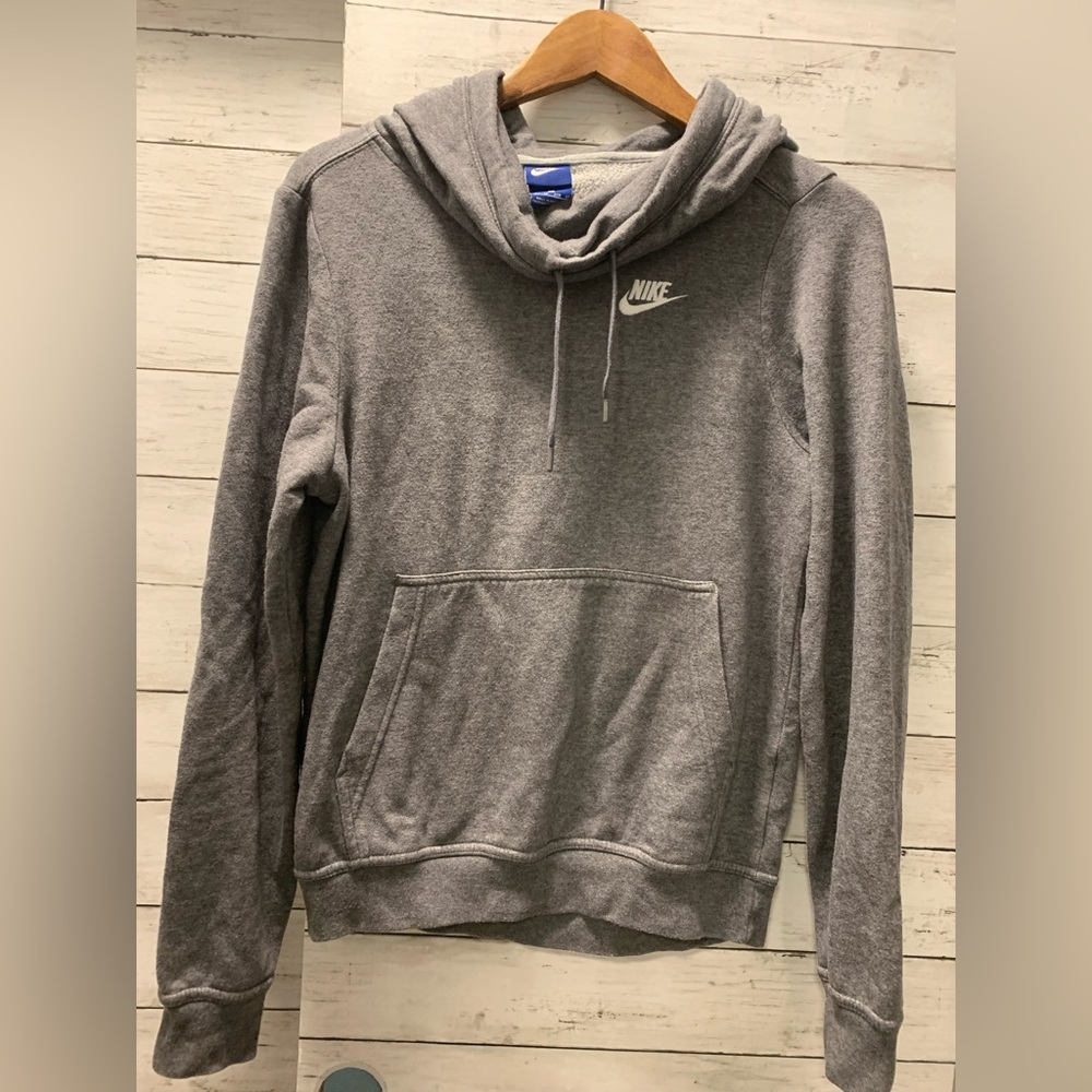 Nike Grey Cowl Neck Sweater Hoodie Pullover